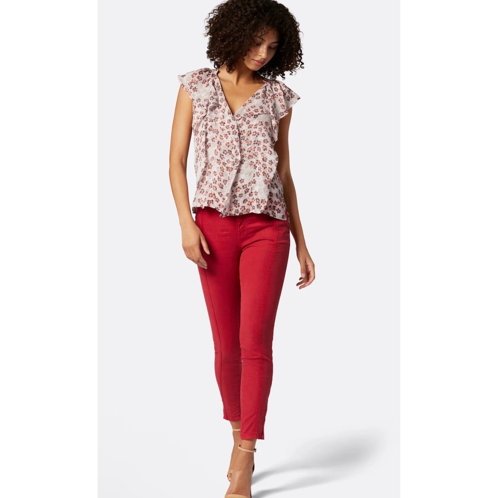 NWT Joie Raquel Silk V-neck Floral
Blouse‎ in Gray Lilac Multi Sz XS $248
